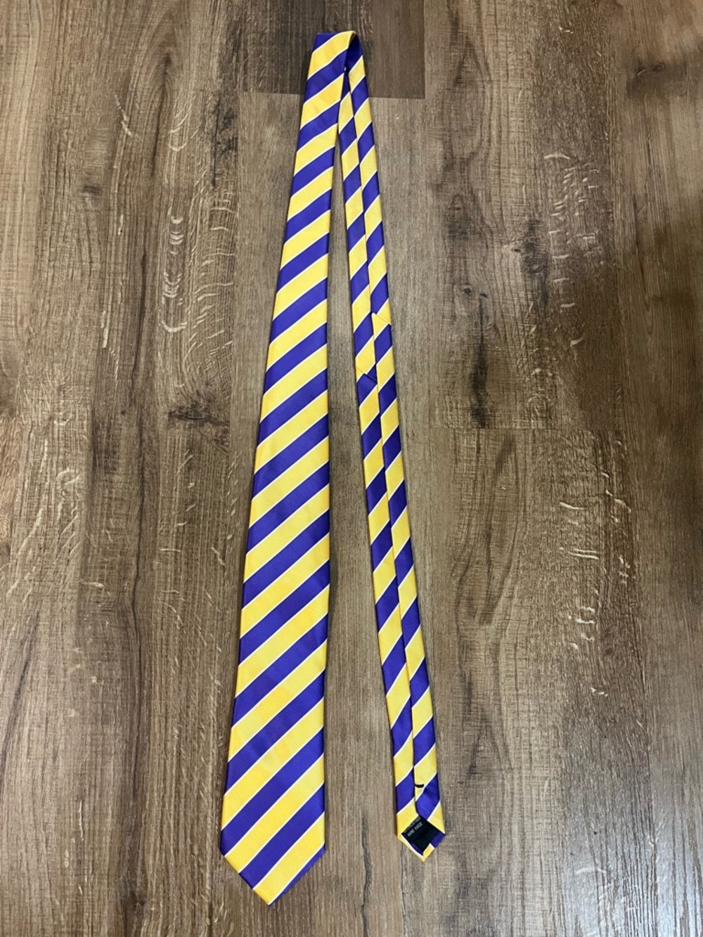 Striped Yellow and Purple Men's Tie